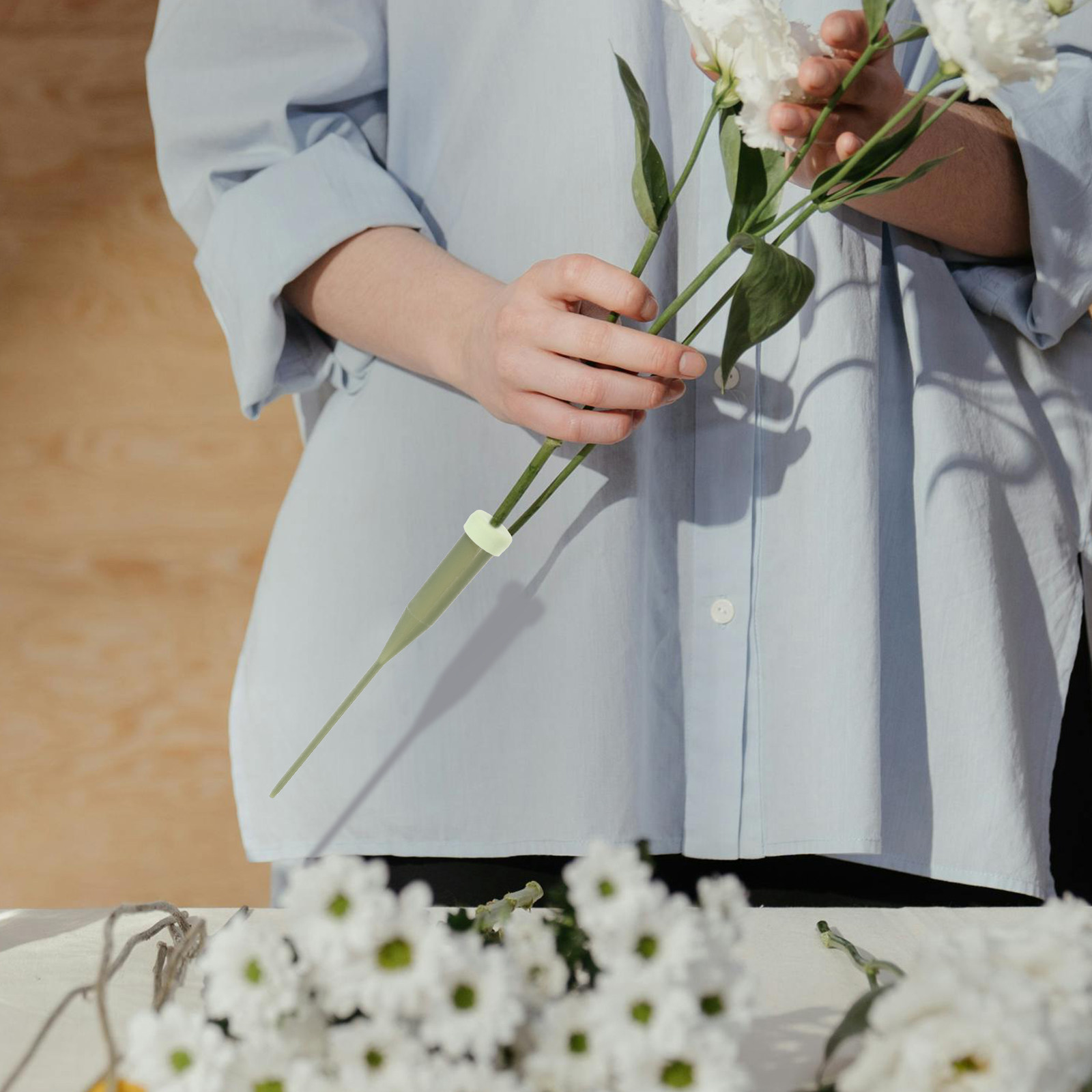 Easy Florist Supply - 50 قطعة أنابيب زهرية خضراء بطول