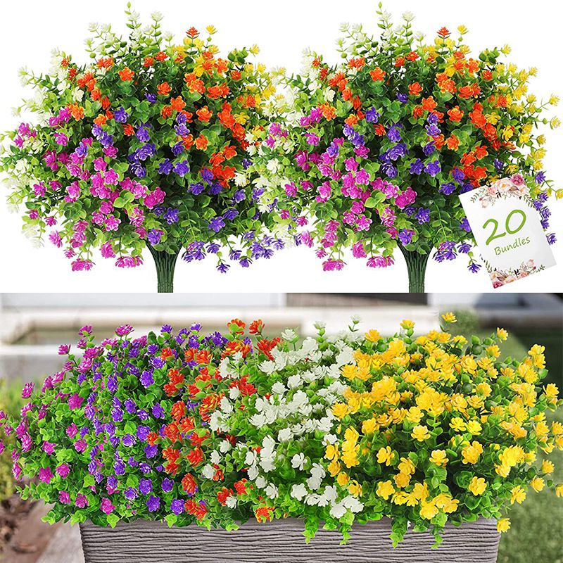 Florist Supply Vases - 3/6 قطعة زهرة النباتات الاصطناعية الأوكالبتوس
