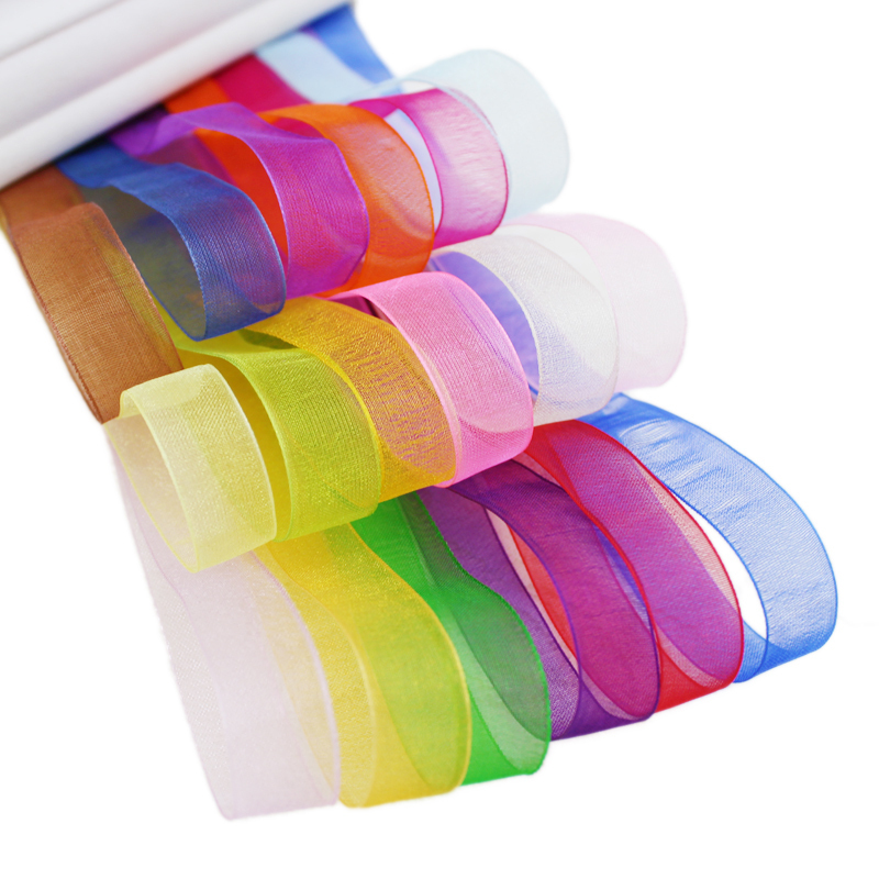 Ribbon Organza Roll - (50 ياردة/لفة) شرائط أورجانزا 12 مم