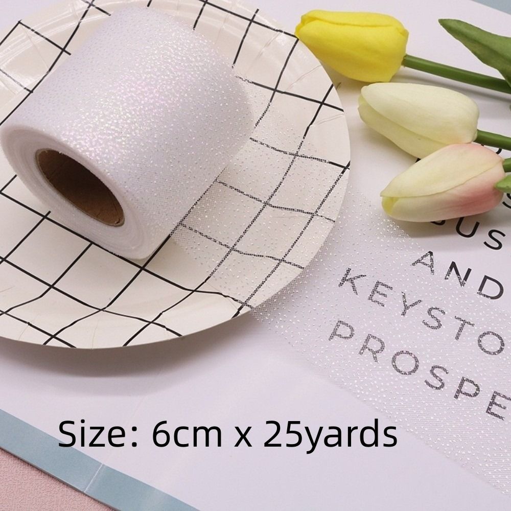 شريط ترتر كريستالي 6 سم × 25 ي - مراجعة Ribbon Organza Roll وسعره