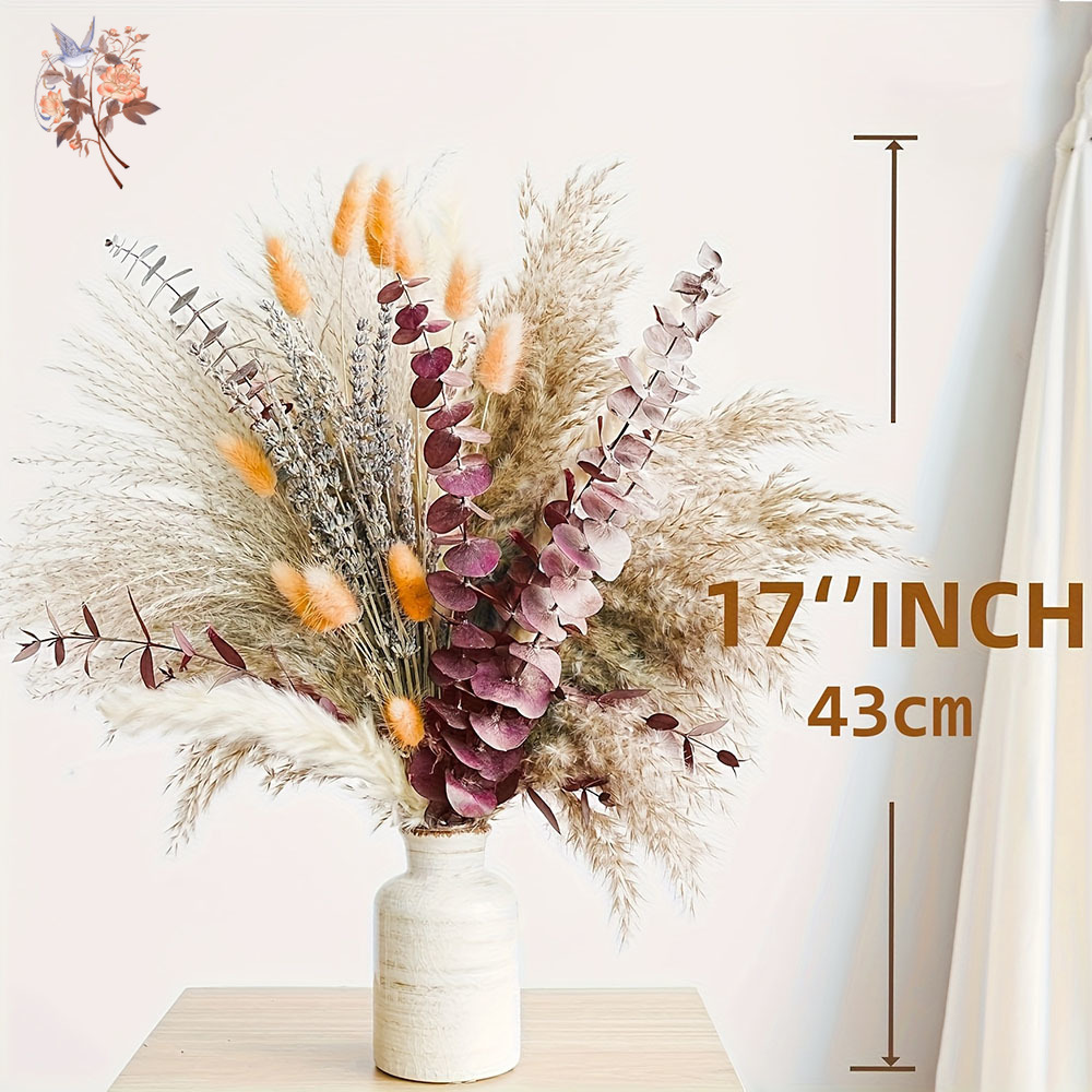 75 قطعة Pampas المجففة أوراق ا - مراجعة Dried Flower Bunch وسعره