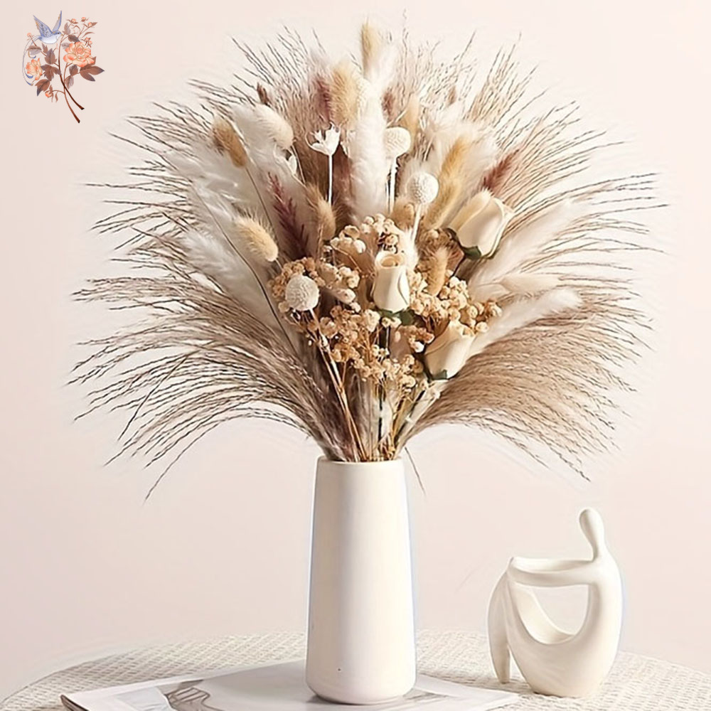 80 قطعة من الزهور الاصطناعية ا - مراجعة Dried Flower Bunch وسعره