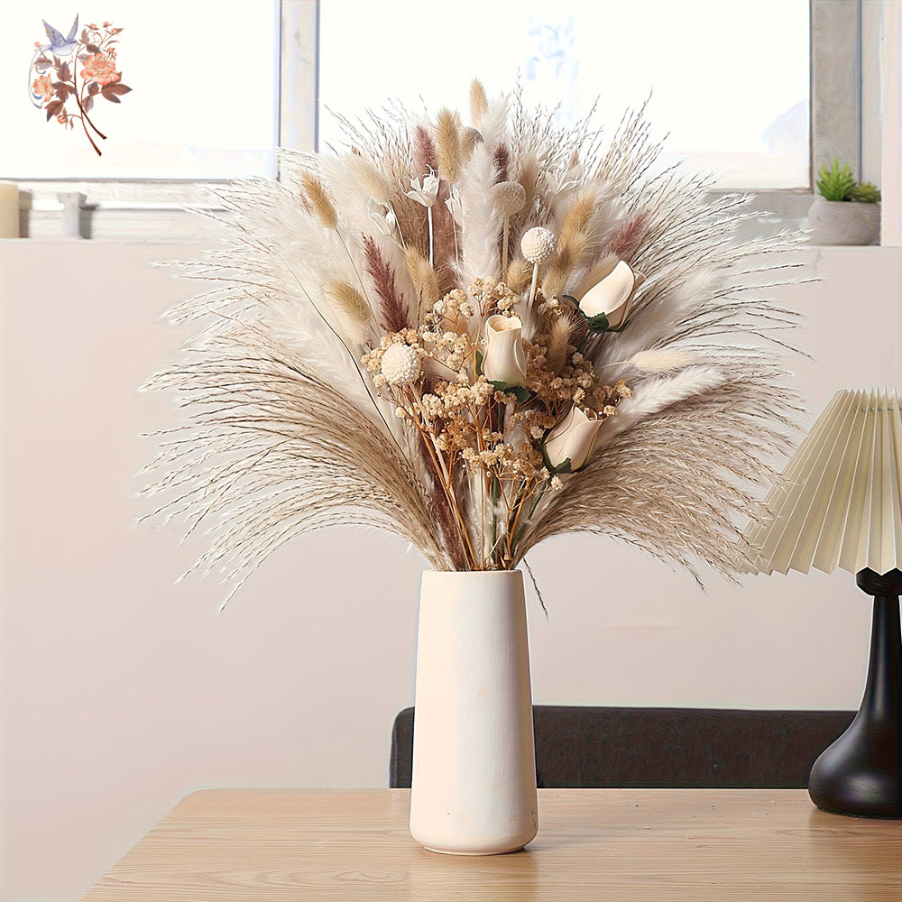 80 قطعة من الزهور الاصطناعية ا - مراجعة Dried Flower Bunch وسعره