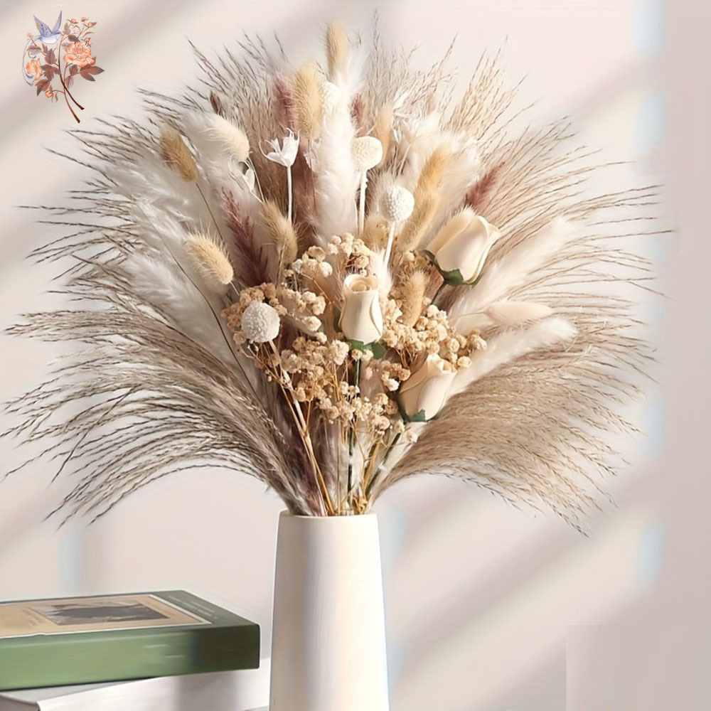 80 قطعة من الزهور الاصطناعية ا - مراجعة Dried Flower Bunch وسعره
