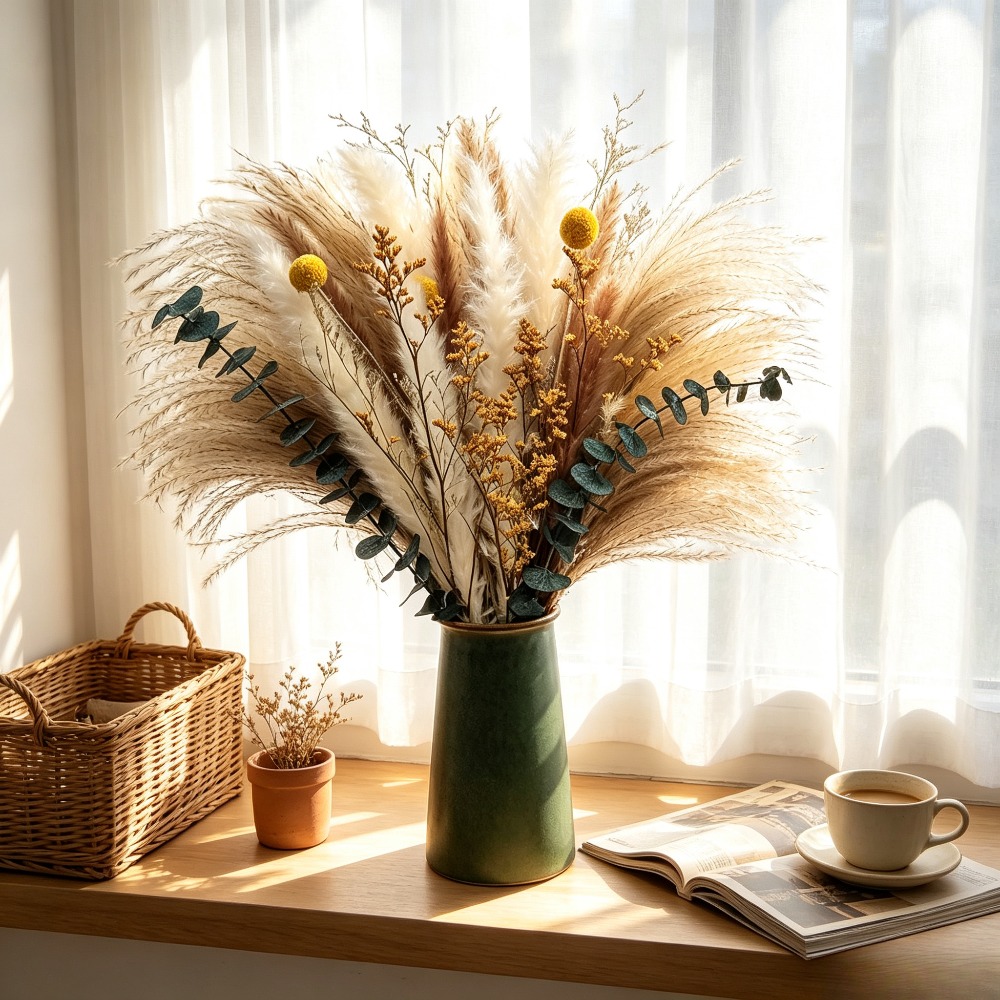 باقة زهور مجففة، باقة زهور ريف - مراجعة Dried Flower Bunch وسعره