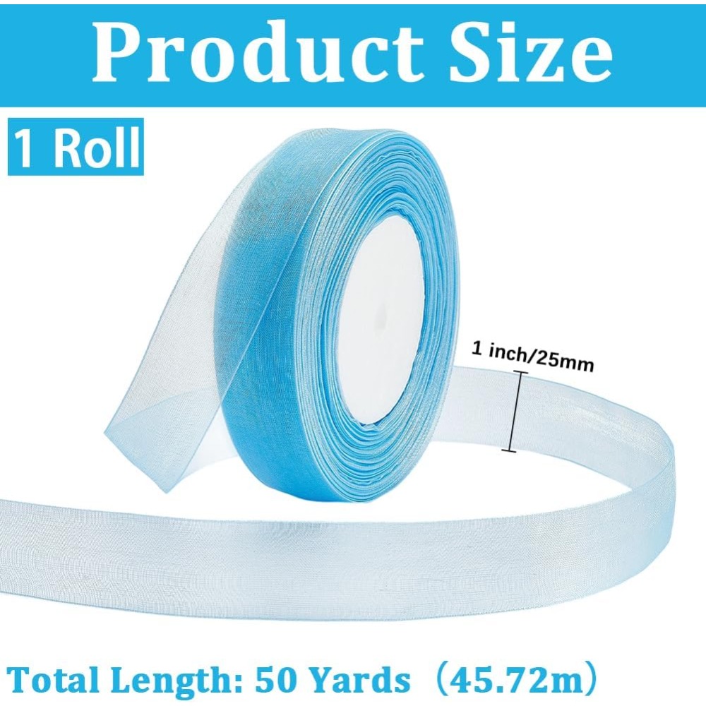 لفة واحدة من شريط الأورجانزا ا - مراجعة Ribbon Organza Roll وسعره