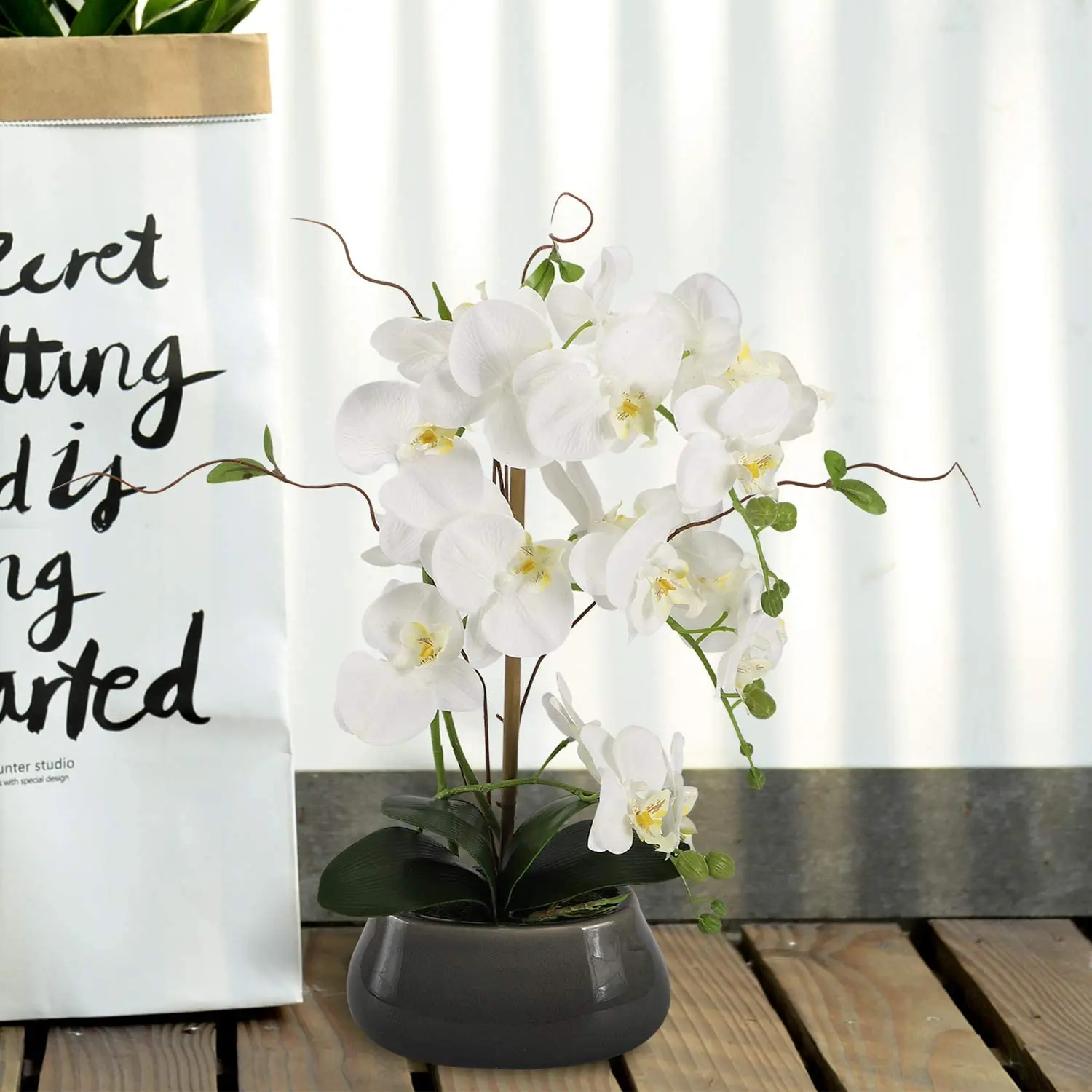 زهور الأوركيد الاصطناعية المرك - مراجعة Florist Supply Vases وسعره
