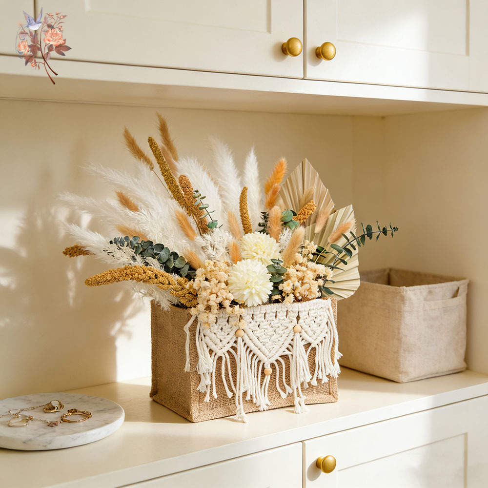 الاصطناعي المجففة زهرة باقة مج - مراجعة Dried Flower Bunch وسعره