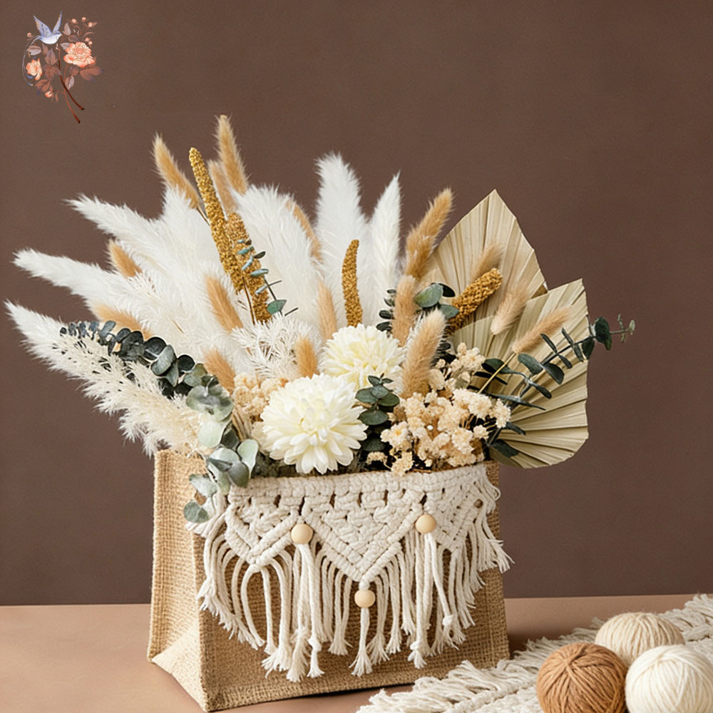 الاصطناعي المجففة زهرة باقة مج - مراجعة Dried Flower Bunch وسعره