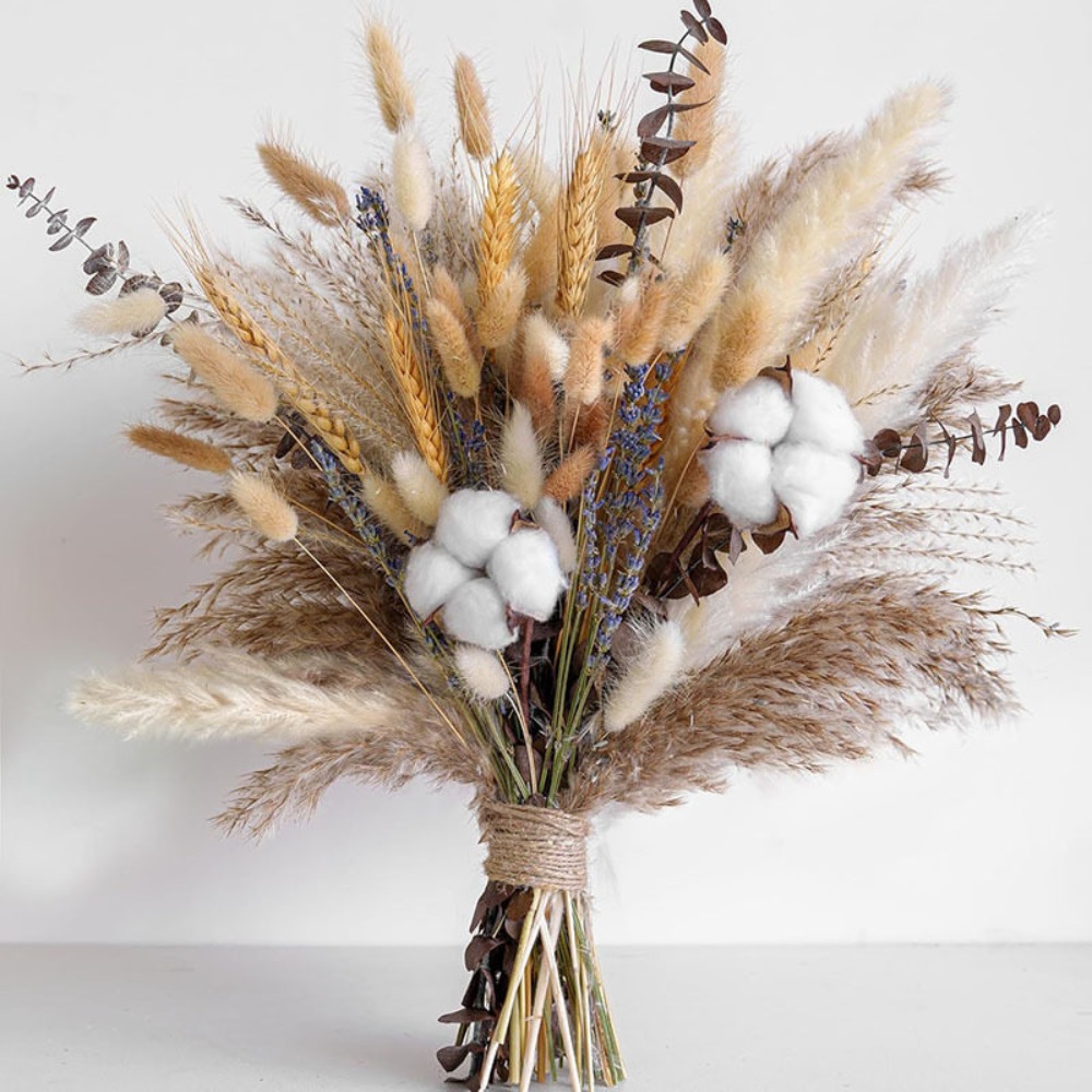 80 قطعة باقة الزهور المجففة ال - مراجعة Dried Flower Bunch وسعره