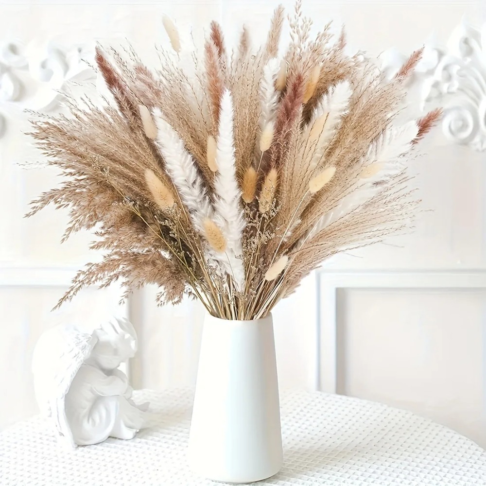 80 قطعة باقة الزهور المجففة ال - مراجعة Dried Flower Bunch وسعره