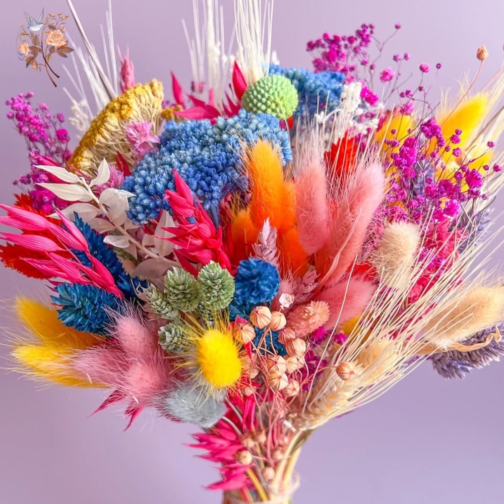 الزهور المجففة الملونة باقة ال - مراجعة Dried Flower Bunch وسعره