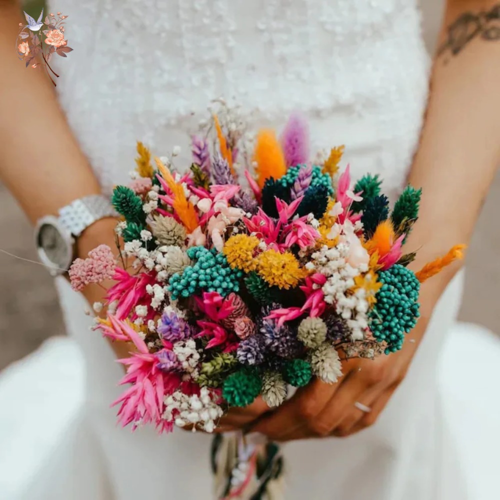 الزهور المجففة الملونة باقة ال - مراجعة Dried Flower Bunch وسعره