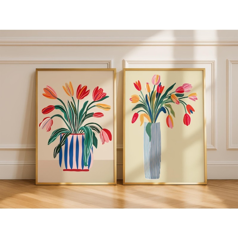قطعتان من لوحات جدارية قماشية  - مراجعة Florist Supply Vases وسعره