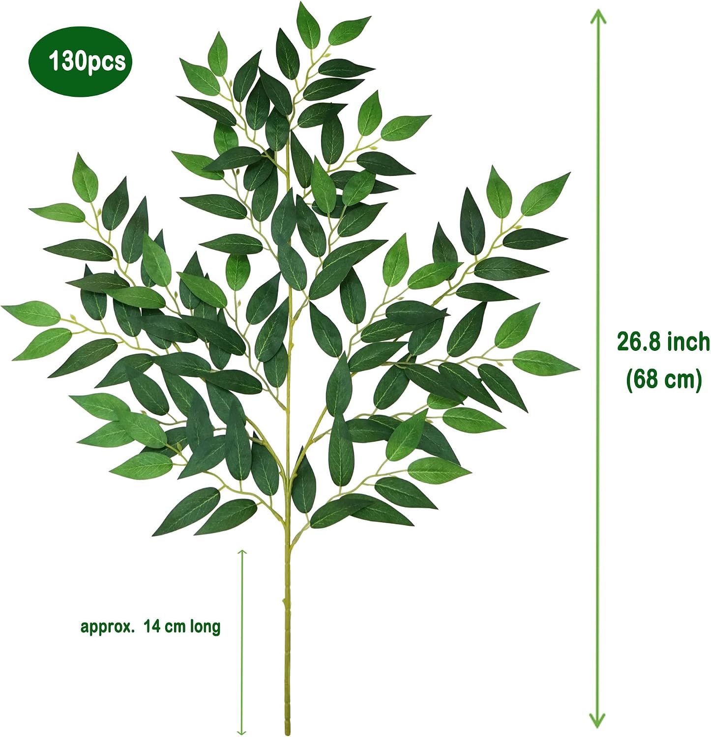 130 قطعة من سيقان نبات الروسكو - مراجعة Ruscus Stem Faux وسعره