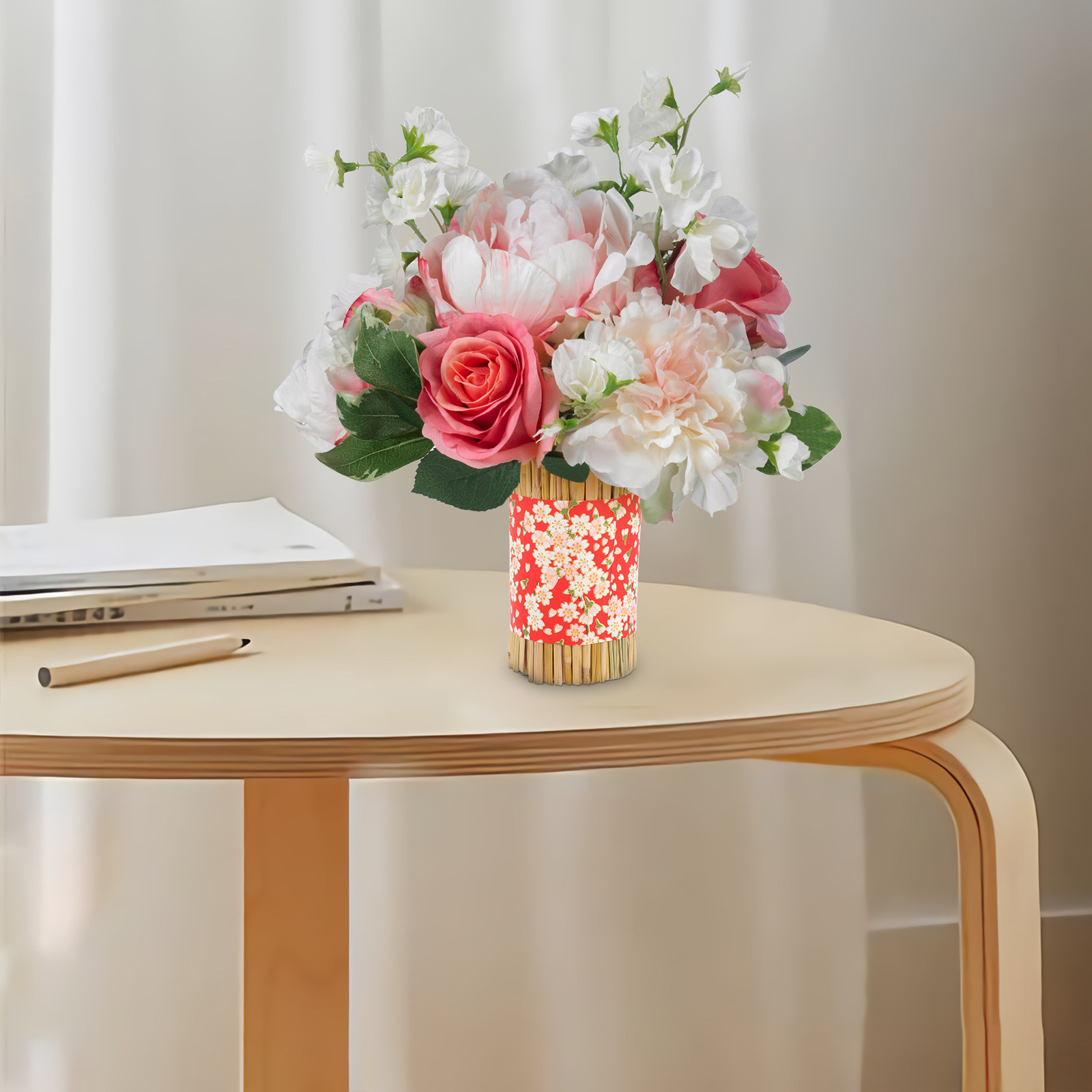 مزهرية زخرفية من القش لترتيب ا - مراجعة Florist Supply Vases وسعره